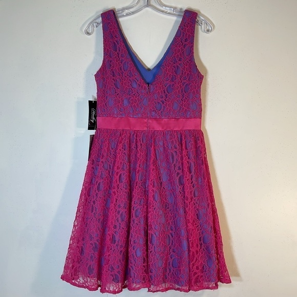 NWT. Adrianna Papell Hailey 4 Floral Lace Fit & Flare Dress. - Picture 11 of 13